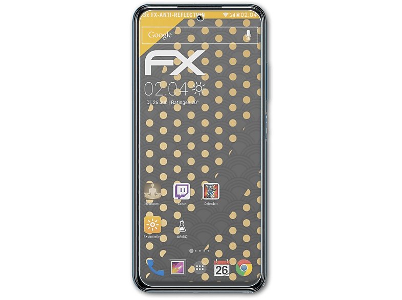 3x Poco M3 Pro) ATFOLIX FX-Antireflex Xiaomi Displayschutz(für