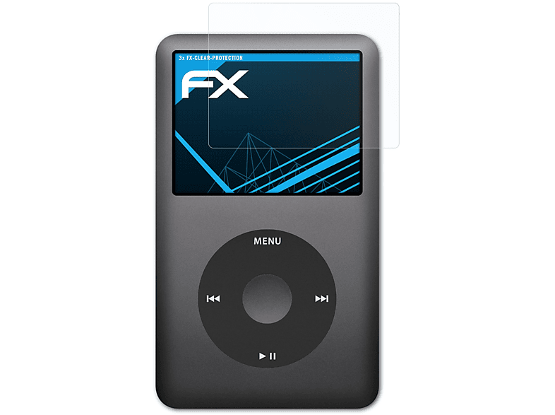 ATFOLIX 3x FX-Clear Displayschutz(für Apple iPod classic)