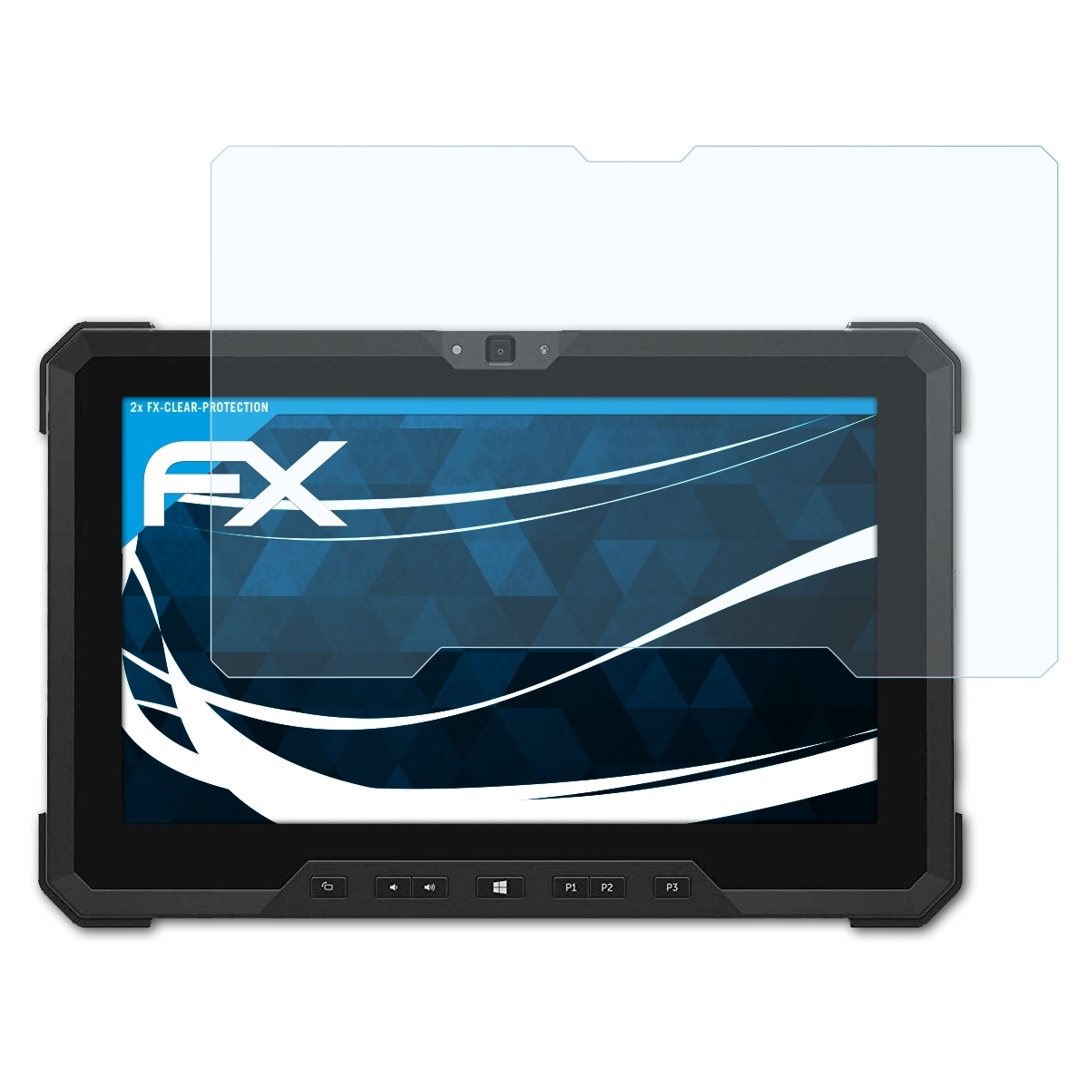 7212 Extreme) ATFOLIX 2x Rugged Dell FX-Clear Displayschutz(für Latitude