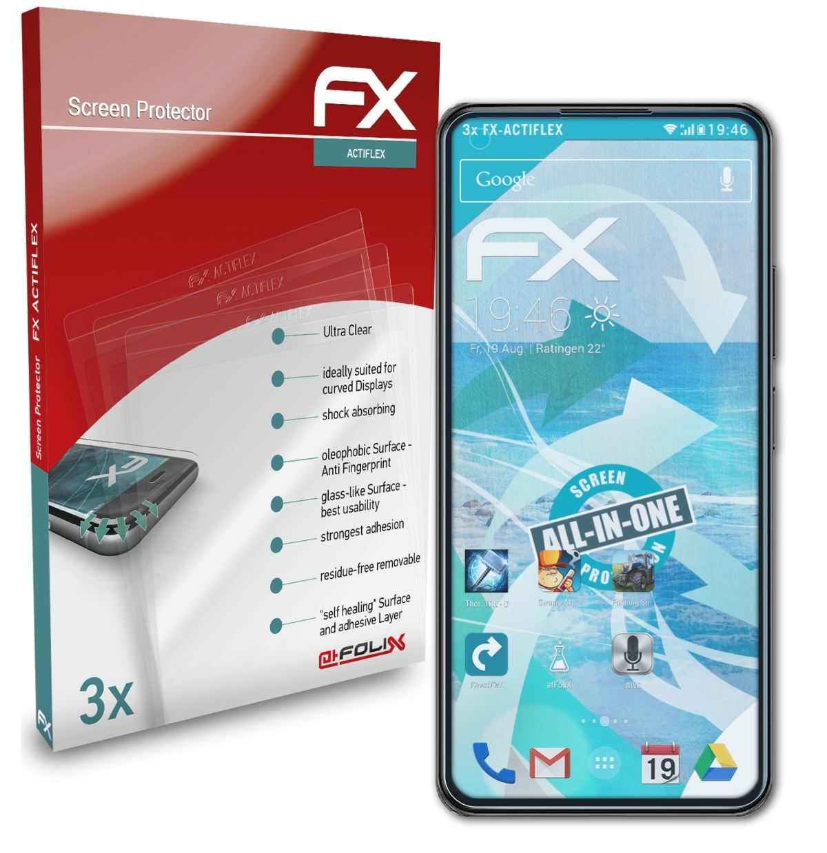 Mi 5G) 3x Displayschutz(für ATFOLIX FX-ActiFleX Xiaomi 11 Lite