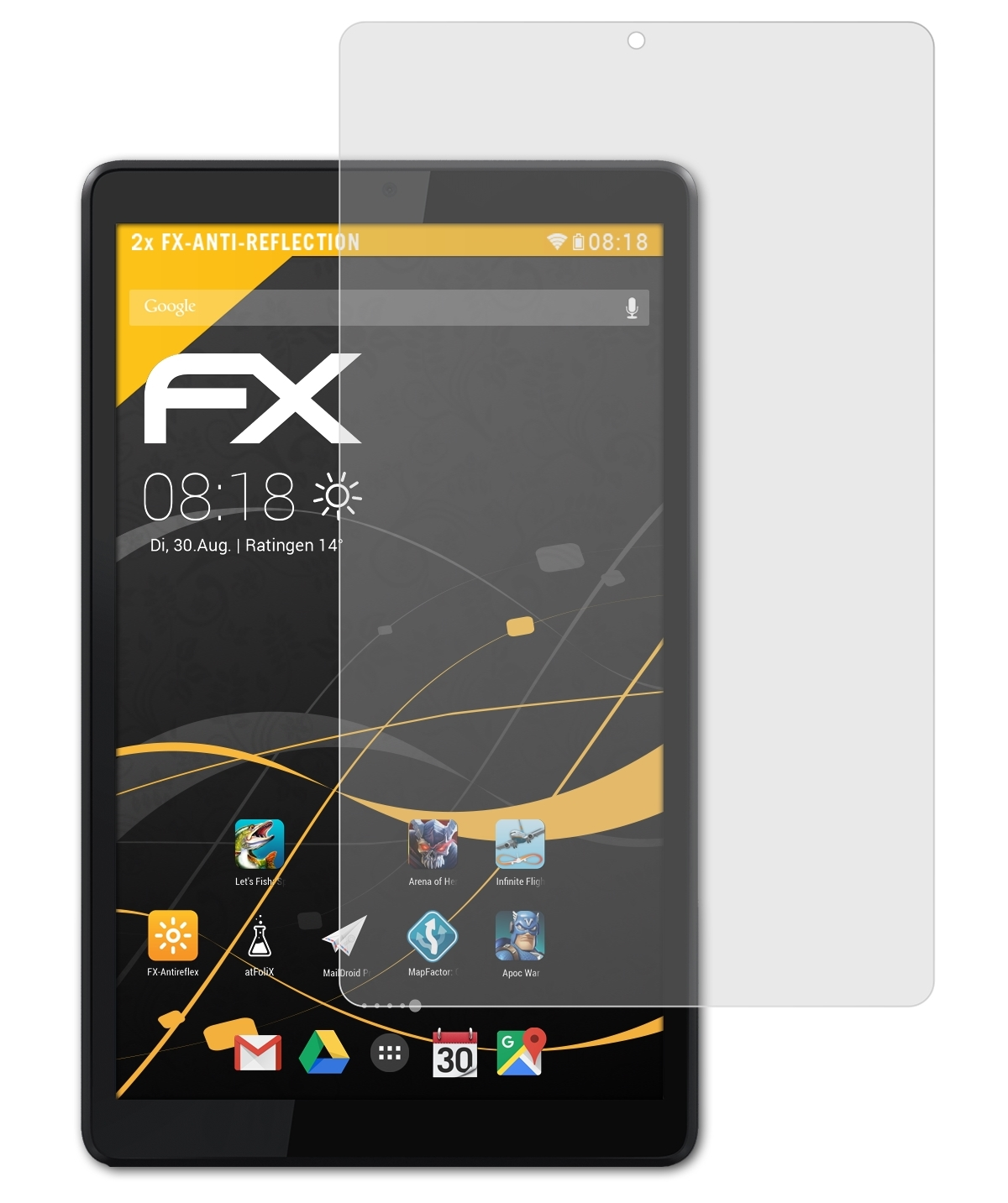 ATFOLIX 2x FX-Antireflex Motorola Displayschutz(für Moto G20) Tab