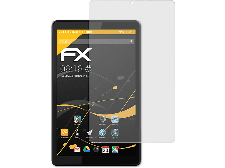 ATFOLIX 2x FX-Antireflex Displayschutz(für Motorola Moto Tab G20)