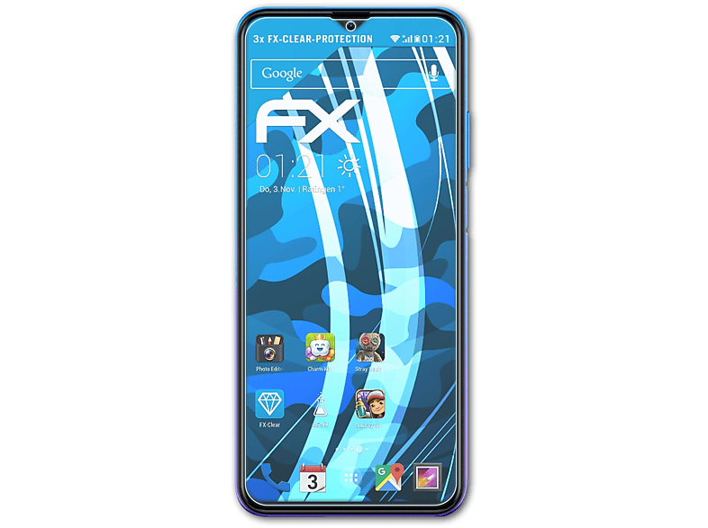 ATFOLIX 3x FX-Clear Displayschutz(für Note Ulefone 12P)