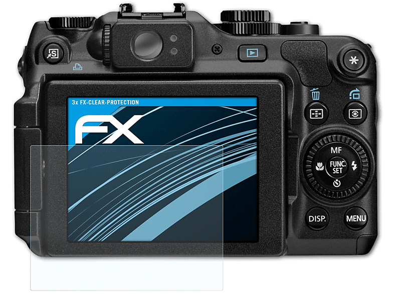 ATFOLIX 3x FX-Clear Displayschutz(für Canon PowerShot G12)
