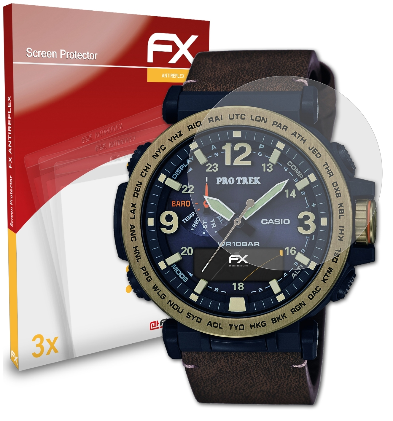 ATFOLIX PRG-600YL-5ER) 3x Displayschutz(für Casio FX-Antireflex