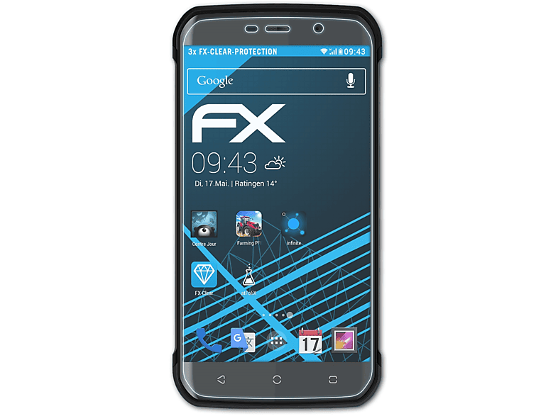 ATFOLIX FX-Clear 3x Displayschutz(für H550S) Energizer Hardcase