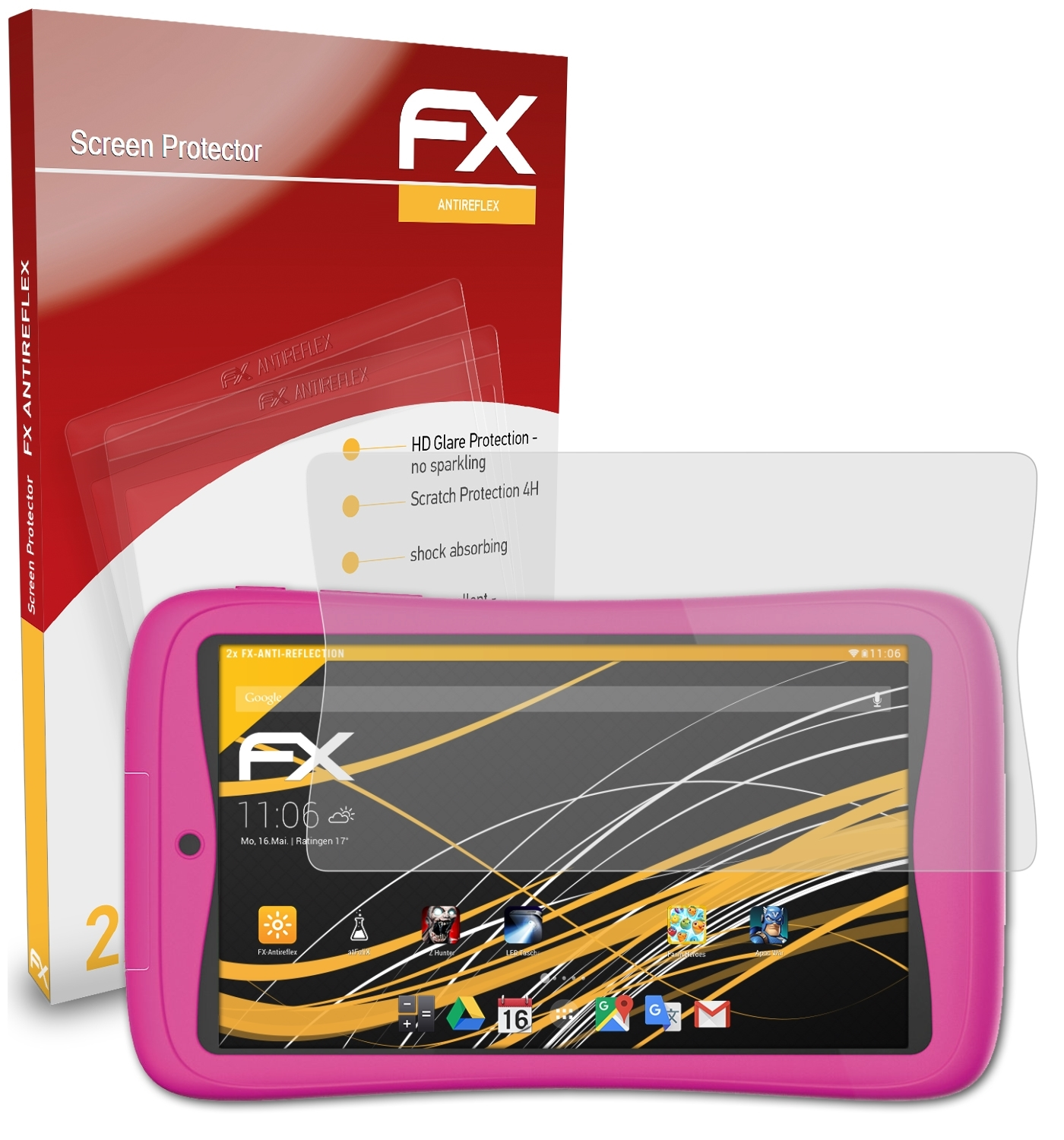 (7 FX-Antireflex Displayschutz(für ATFOLIX Connect 2x Kurio inch))