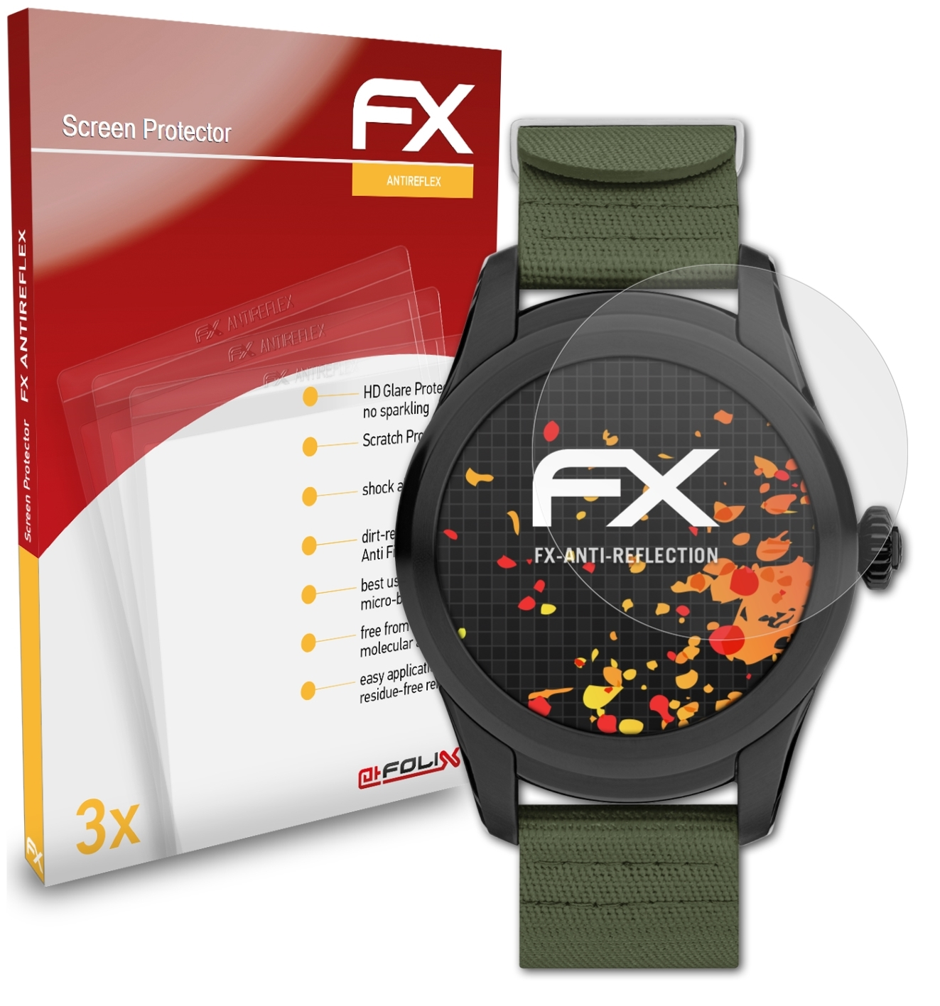 ATFOLIX 3x Summit) FX-Antireflex Displayschutz(für Montblanc