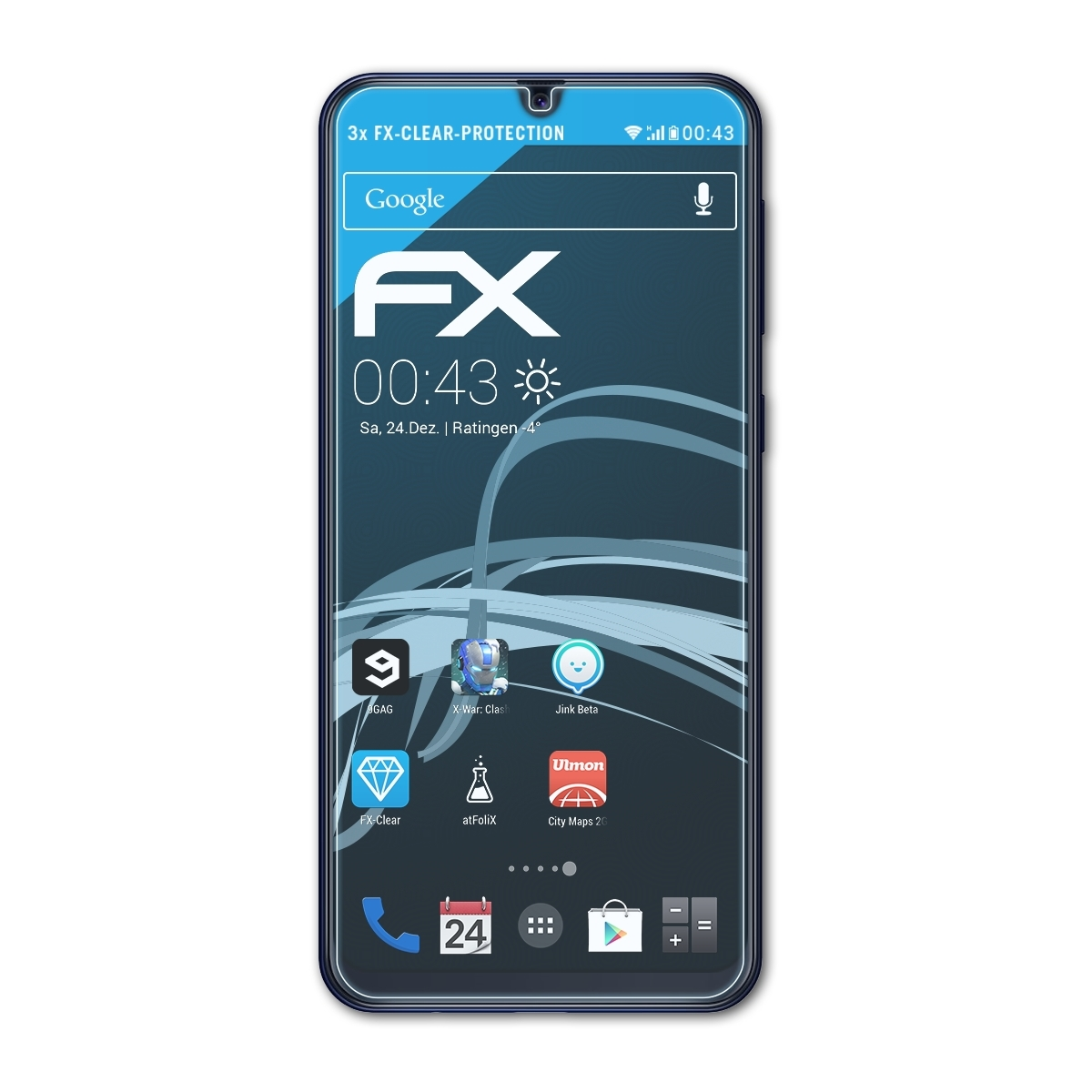 FX-Clear Samsung M21) 3x Displayschutz(für ATFOLIX Galaxy