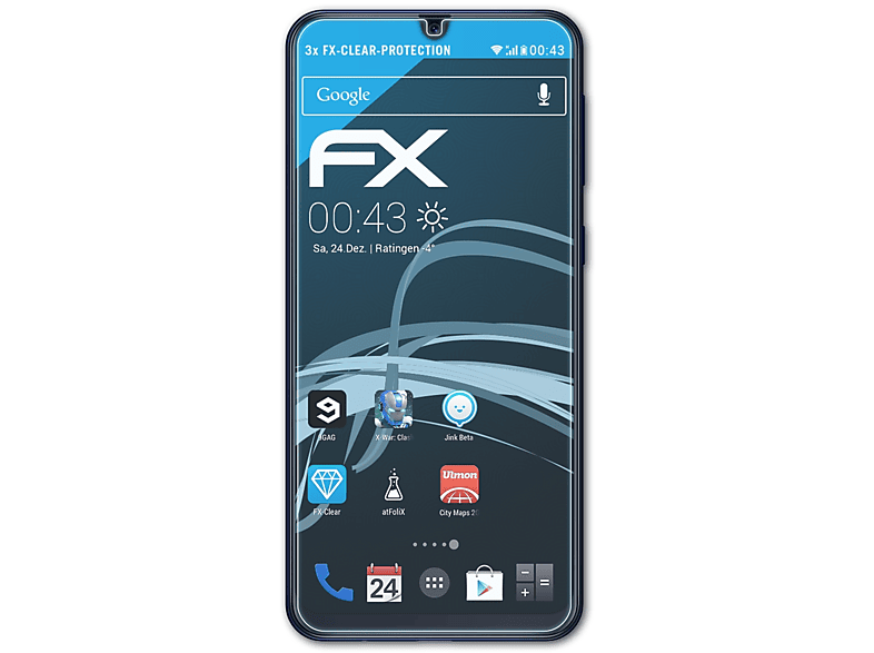 ATFOLIX Displayschutz(für Samsung M21) 3x Galaxy FX-Clear