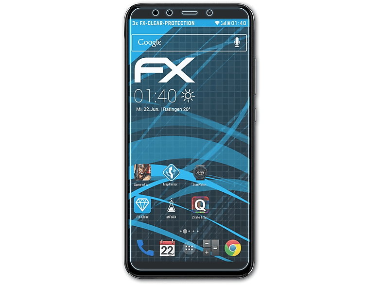 ATFOLIX 3x FX-Clear Displayschutz(für Xiaomi Mi 6X)