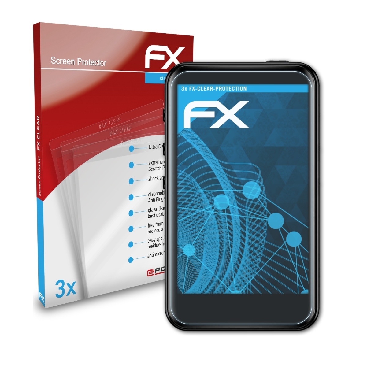 3x FiiO ATFOLIX FX-Clear M6) Displayschutz(für