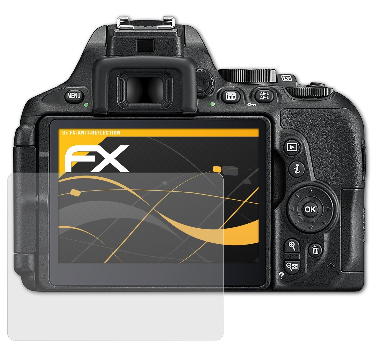 Displayschutz(für FX-Antireflex ATFOLIX Nikon 3x D5600)