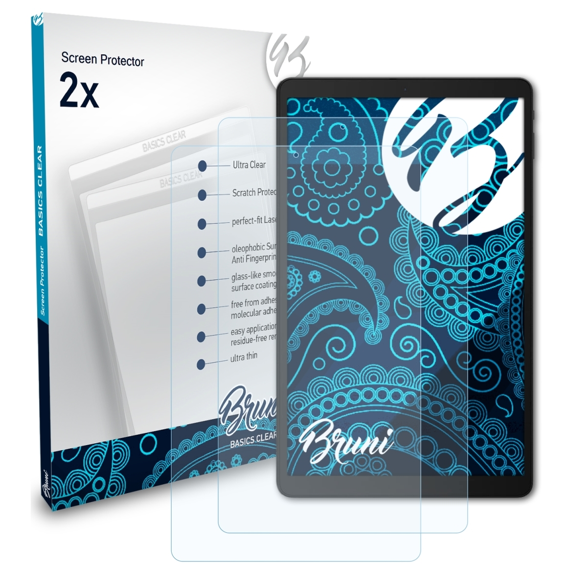 BRUNI Alldocube 2x Pro) 20 iPlay Schutzfolie(für Basics-Clear