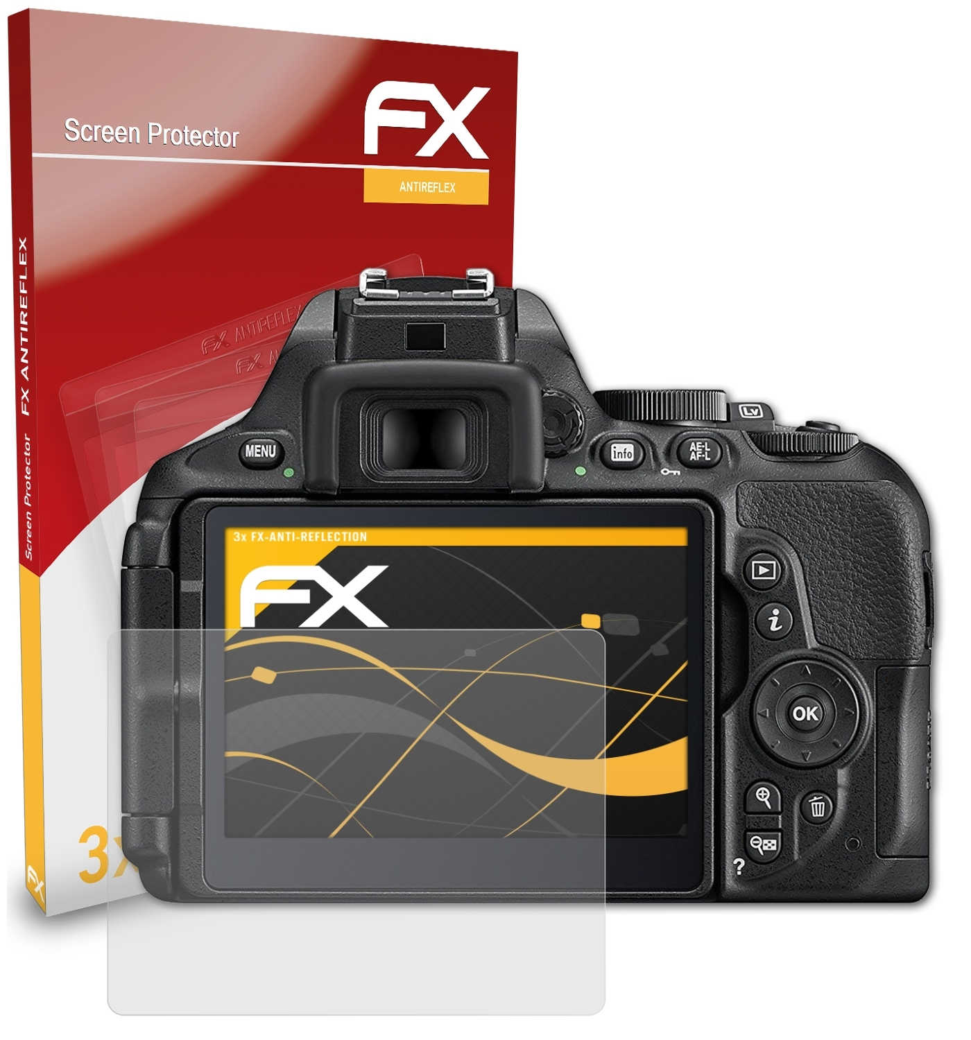 ATFOLIX 3x FX-Antireflex Displayschutz(für Nikon D5600)