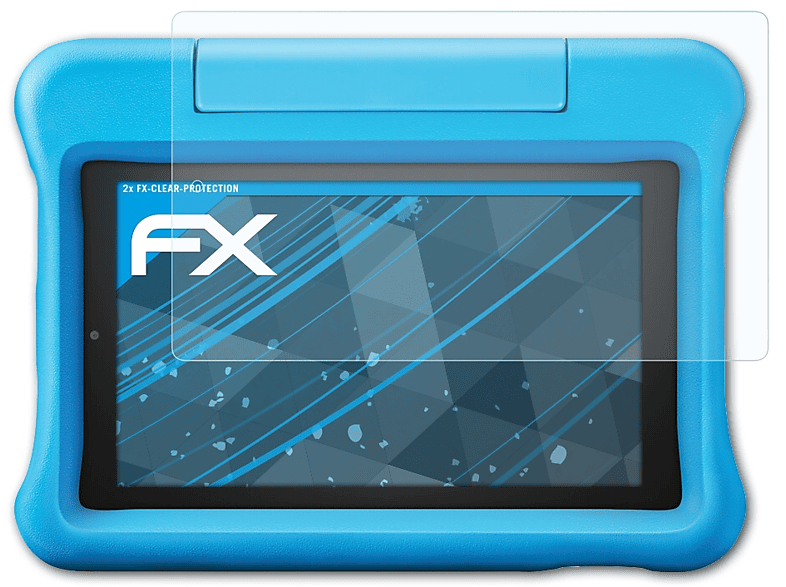 ATFOLIX 2x FX-Clear Displayschutz(für Amazon Fire 7 Kids Edition (Model 2019))