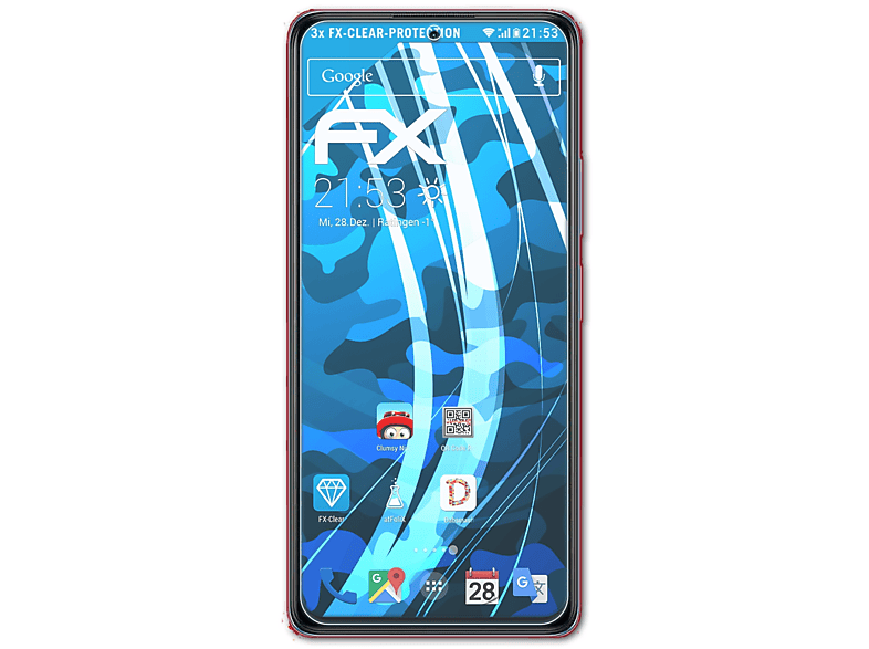 ATFOLIX 3x FX-Clear Displayschutz(für Xiaomi Redmi Note 10 Pro)