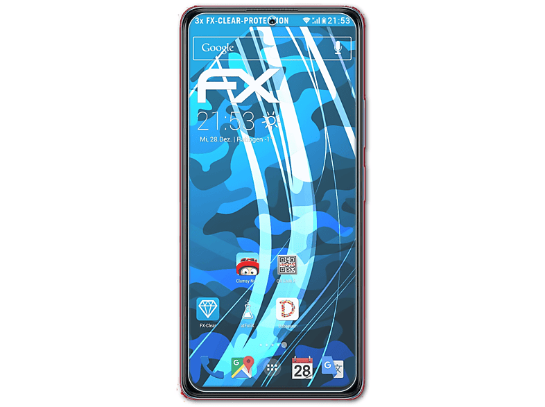 ATFOLIX 3x FX-Clear Pro) Xiaomi 10 Redmi Displayschutz(für Note