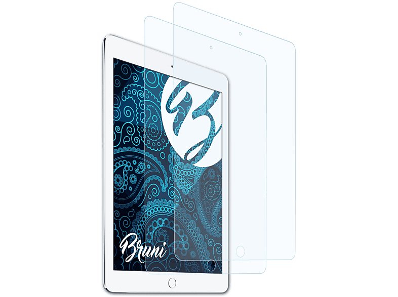 BRUNI 2x Basics-Clear Schutzfolie(für Apple iPad Air 2)