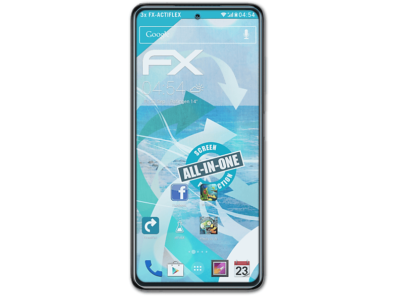 F3) Poco Displayschutz(für 3x ATFOLIX FX-ActiFleX Xiaomi