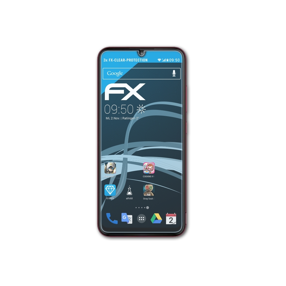 Moto FX-Clear Displayschutz(für Plus) E6 ATFOLIX 3x Motorola