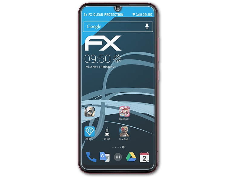 ATFOLIX 3x FX-Clear Displayschutz(für Motorola Moto E6 Plus)
