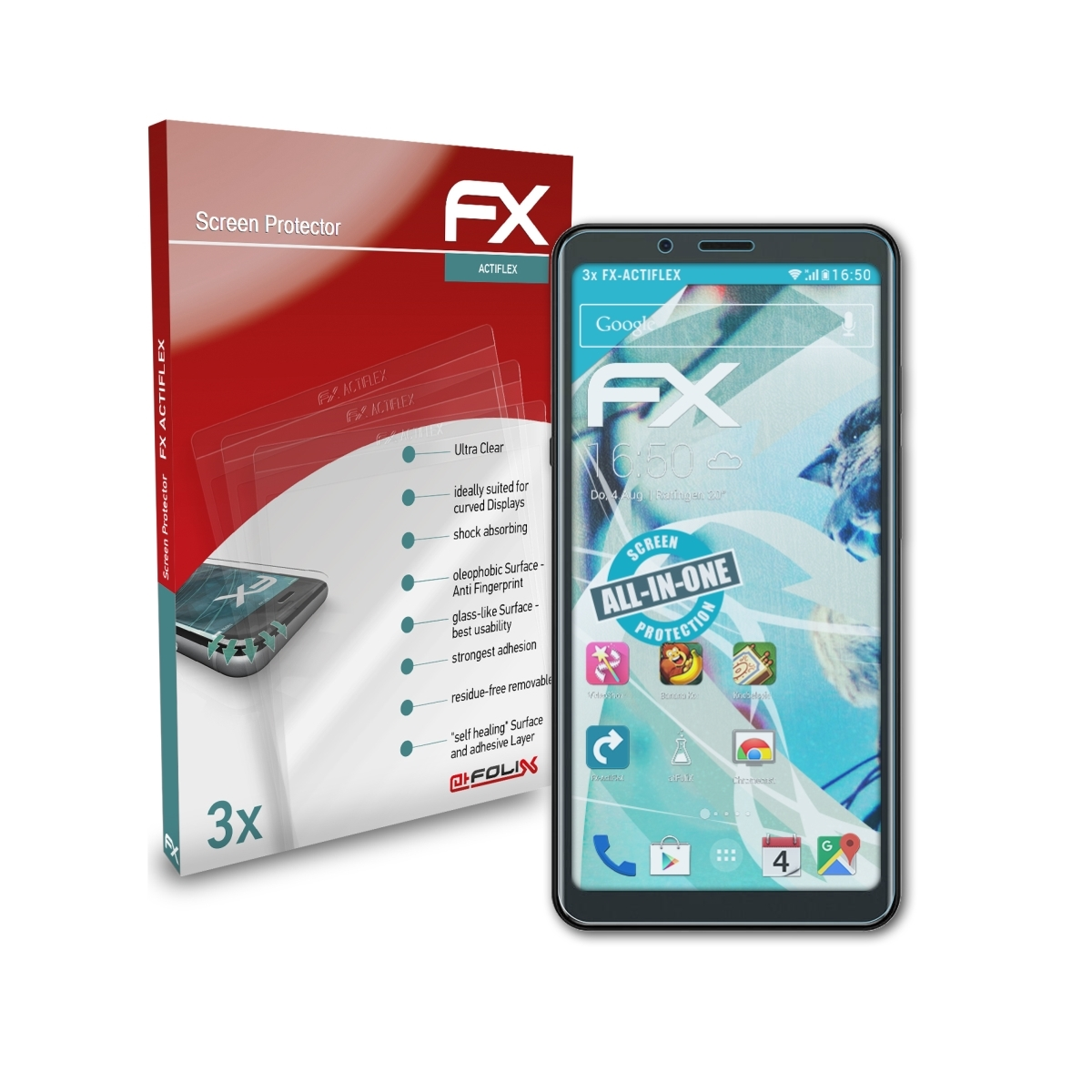 FX-ActiFleX A5) 3x Displayschutz(für ATFOLIX Hisense