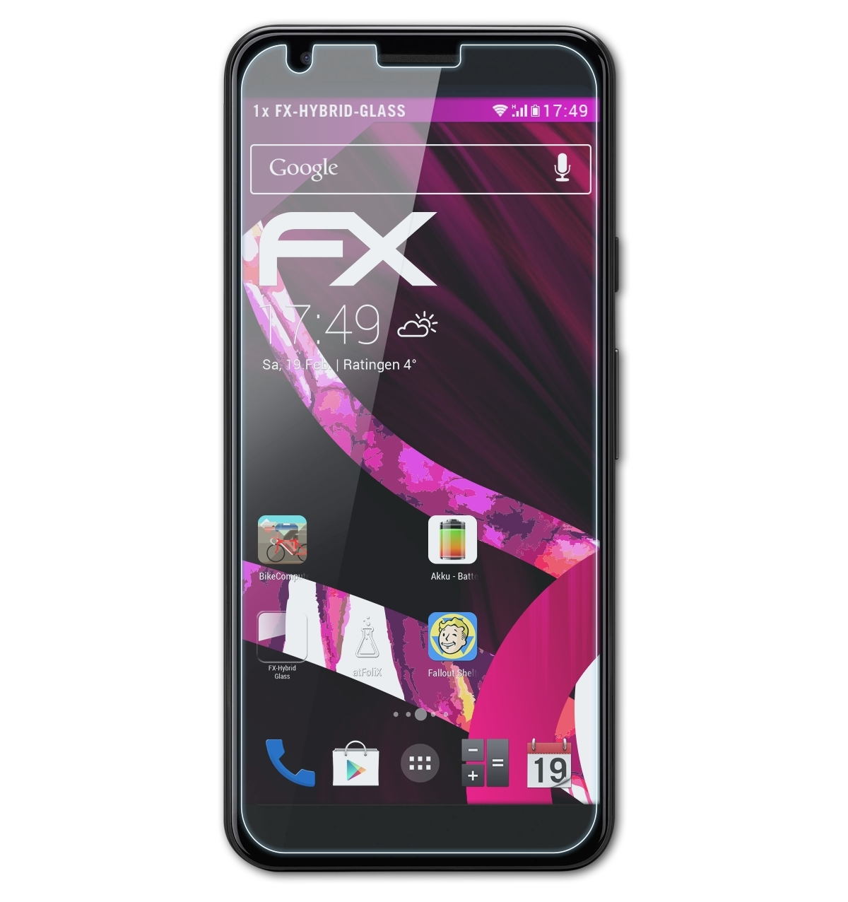 Pixel Google ATFOLIX XL) FX-Hybrid-Glass Schutzglas(für 3a