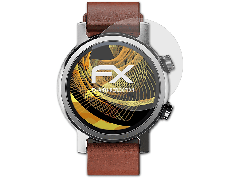 ATFOLIX 3x FX-Antireflex Displayschutz(für Motorola Moto 360 (3.Generation))