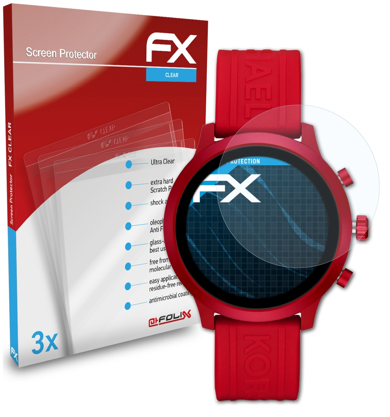 FX-Clear GO) Displayschutz(für Kors Michael 3x ATFOLIX