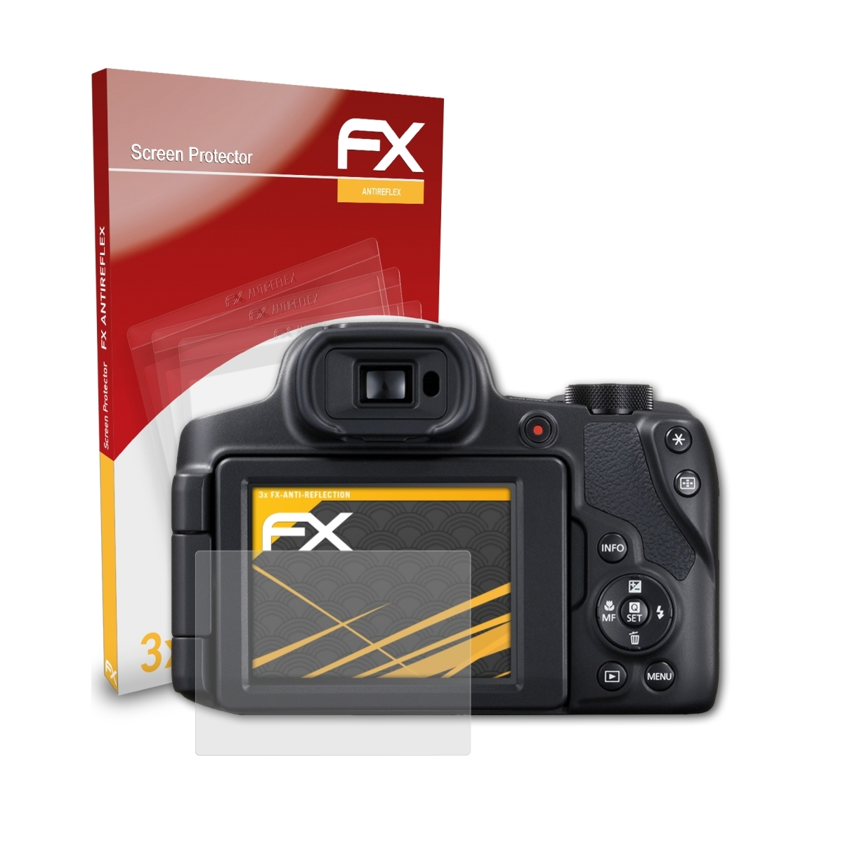 ATFOLIX 3x FX-Antireflex Displayschutz(für SX70 Canon HS) PowerShot
