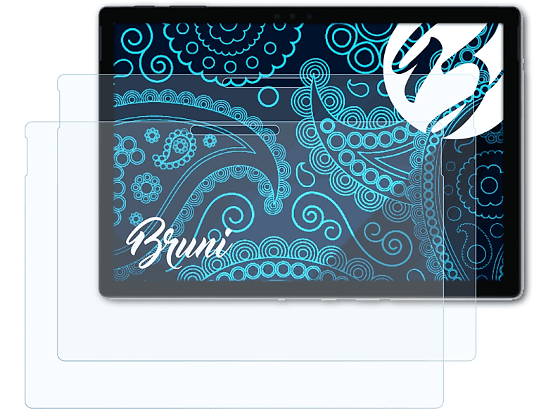 BRUNI 2x Basics-Clear Schutzfolie(für Microsoft Surface Pro 7)
