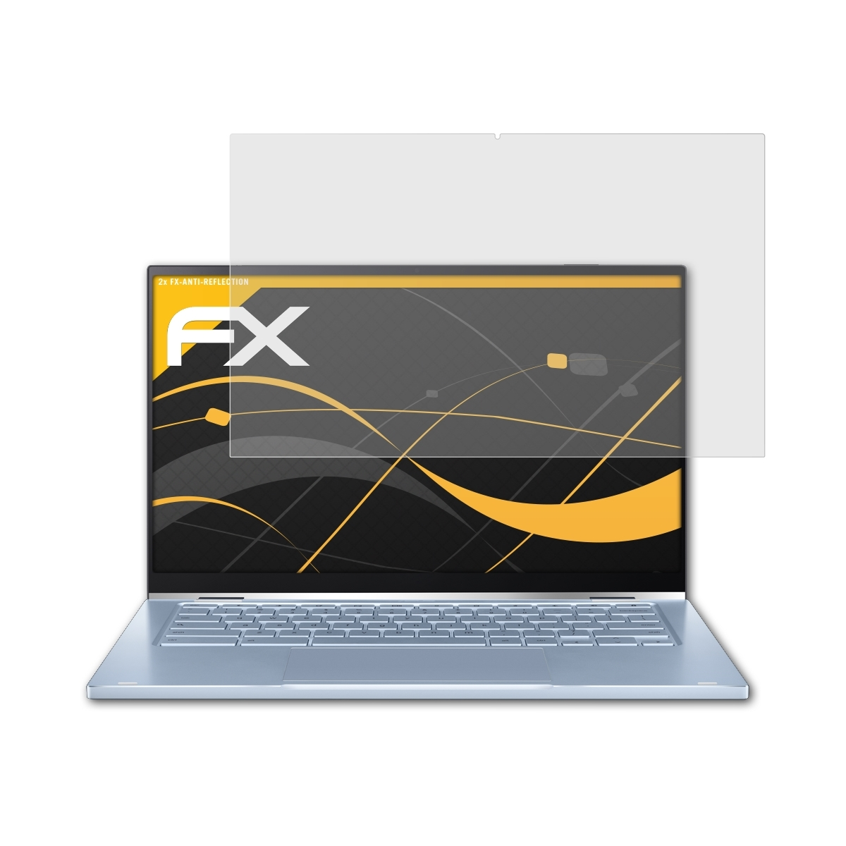 Flip Asus C433 ATFOLIX Chromebook 2x (C433TA)) Displayschutz(für FX-Antireflex