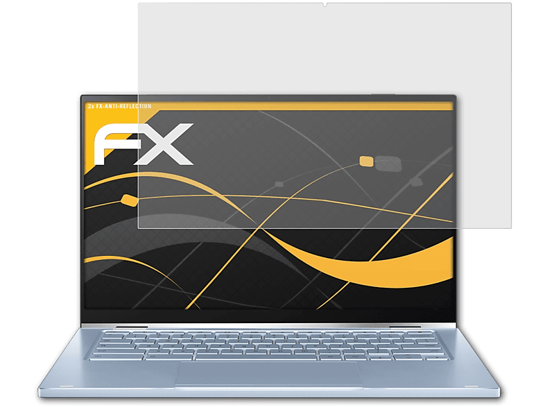 ATFOLIX 2x FX-Antireflex Chromebook Asus Flip (C433TA)) C433 Displayschutz(für