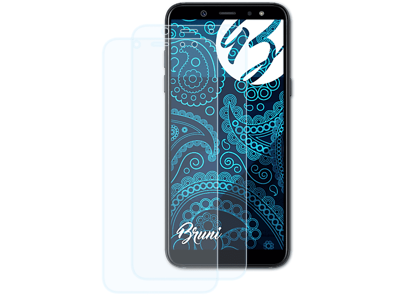 BRUNI 2x Basics-Clear Schutzfolie(für (2018)) Galaxy Samsung A6