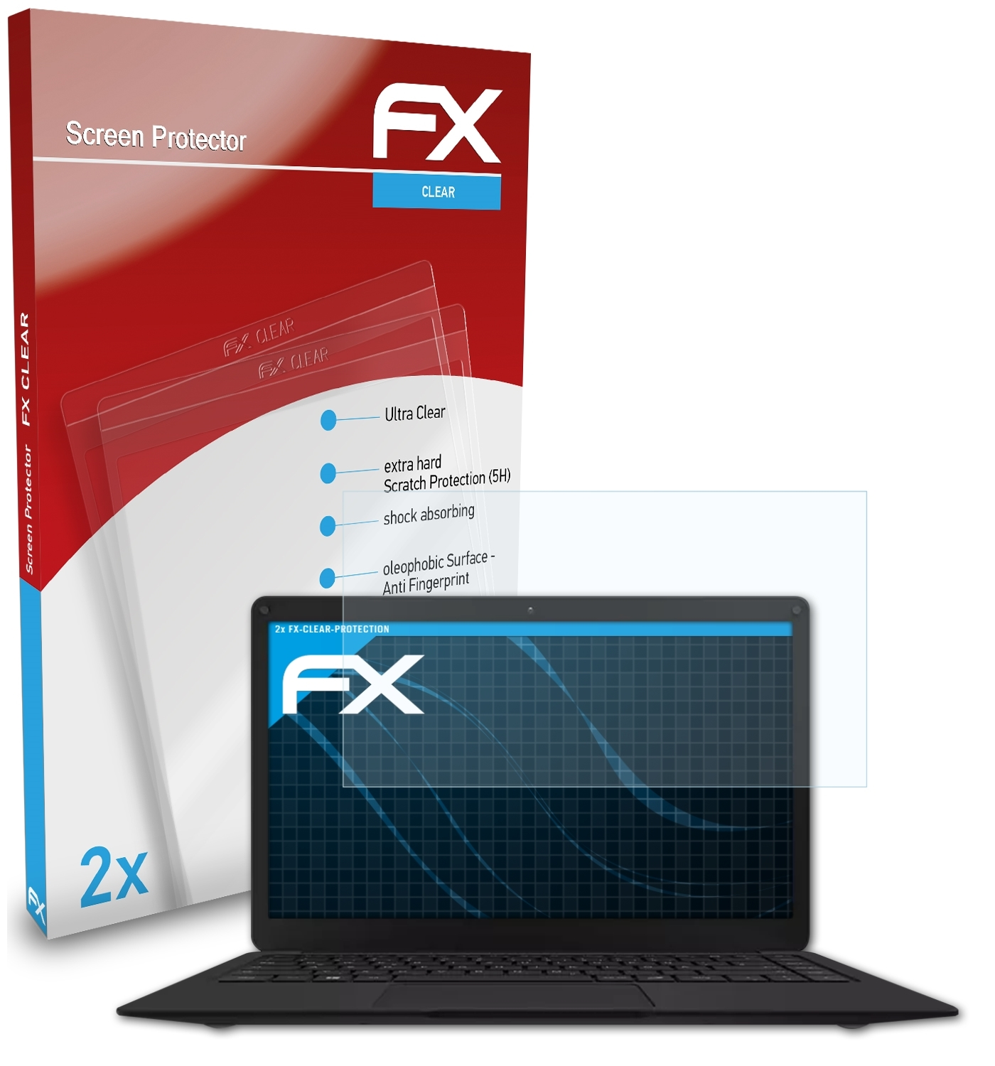 ATFOLIX 2x (PA4128DV)) Displayschutz(für Peaq PNB FX-Clear S132