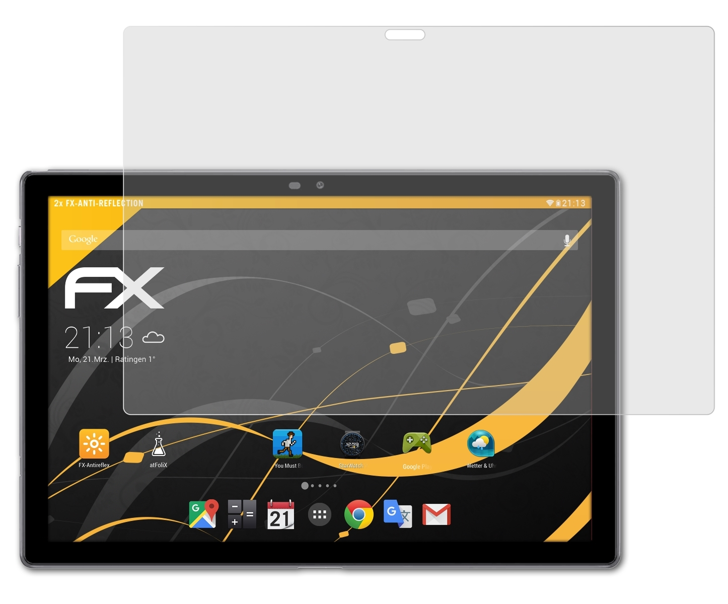 ATFOLIX Tab FX-Antireflex Blackview 9 4G) Displayschutz(für 2x