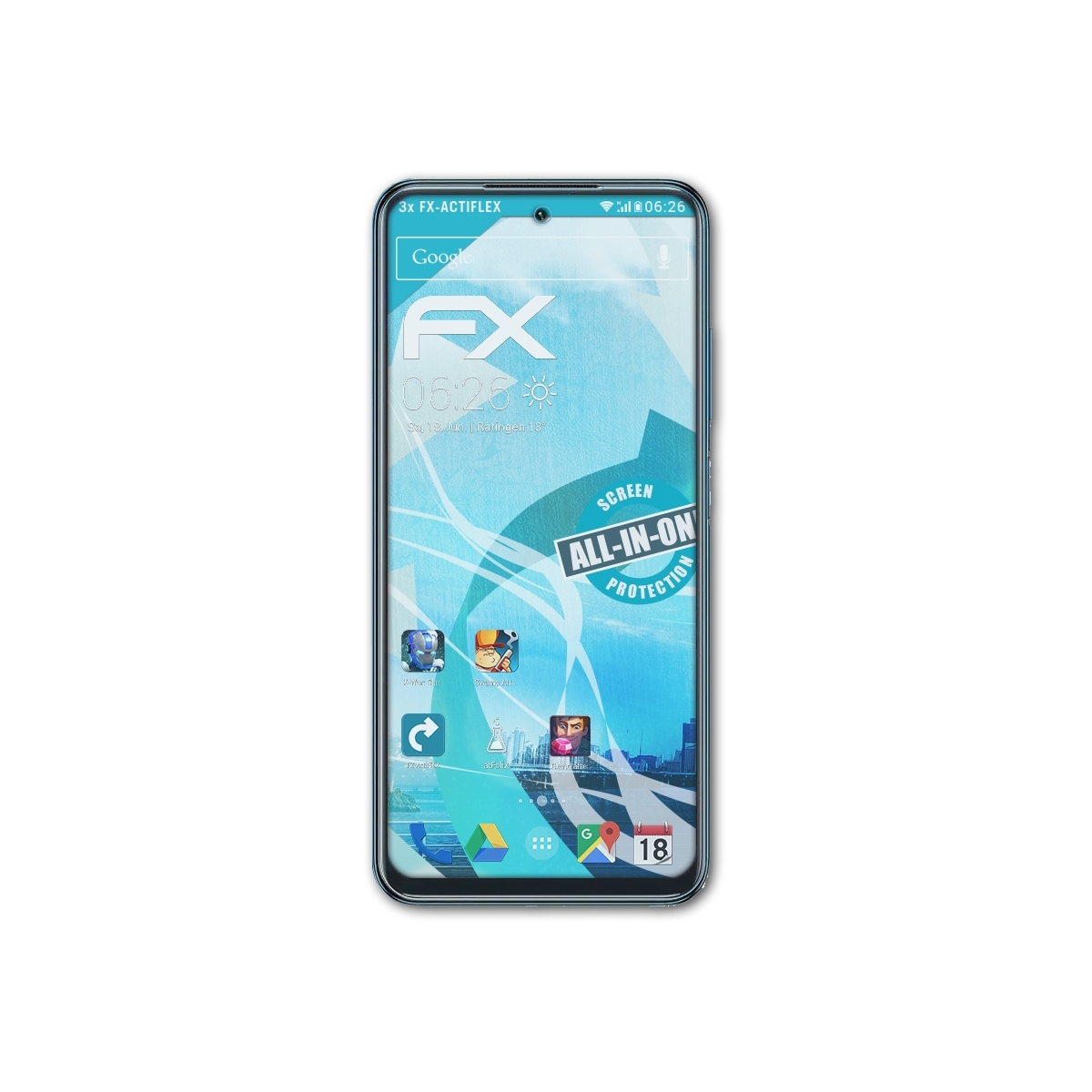 ATFOLIX 3x Pro) Xiaomi FX-ActiFleX Displayschutz(für Poco M3