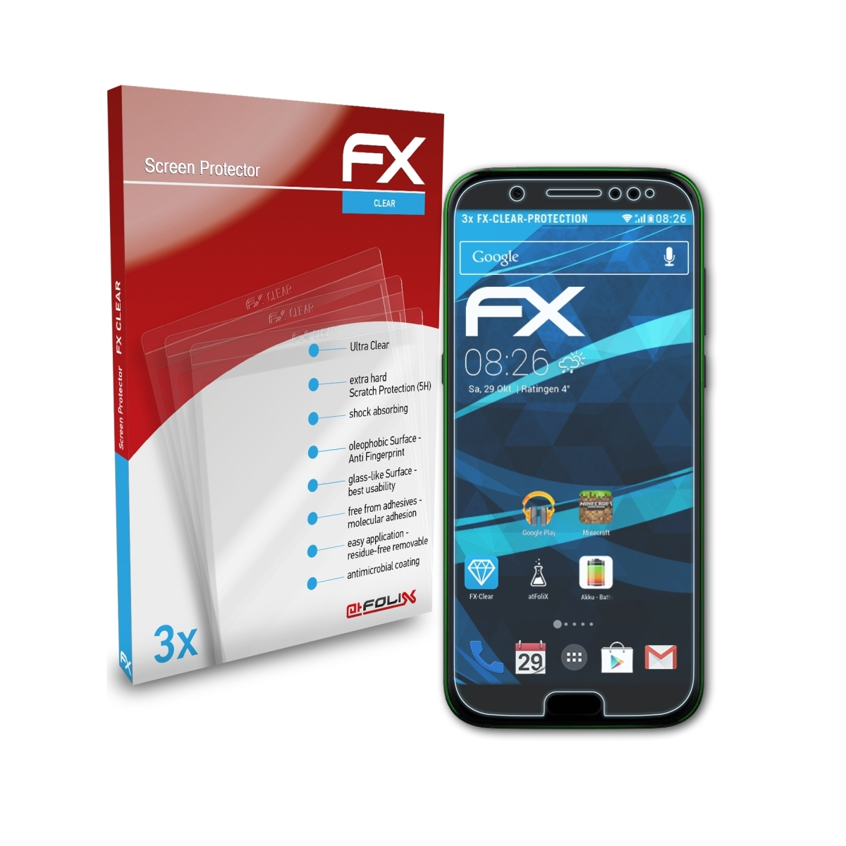 ATFOLIX Displayschutz(für Xiaomi 3x Shark) Black FX-Clear