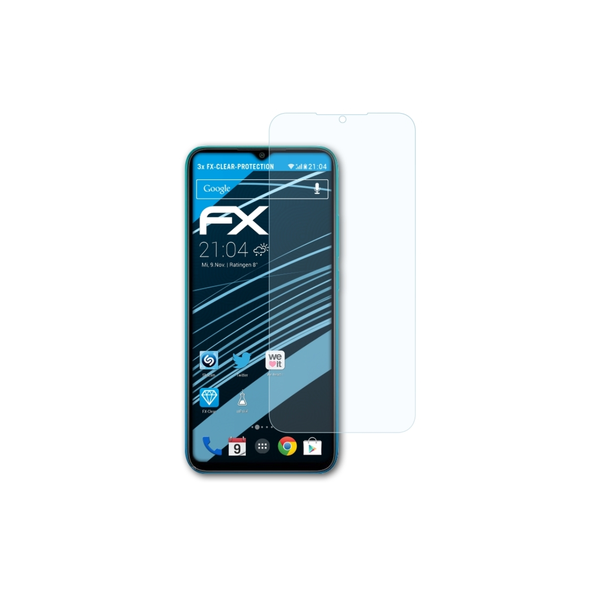 ATFOLIX 3x FX-Clear Displayschutz(für Xiaomi Redmi 9i Sport)