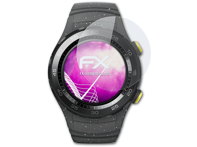 ATFOLIX FX-Hybrid-Glass Schutzglas(für Huawei Watch 2)