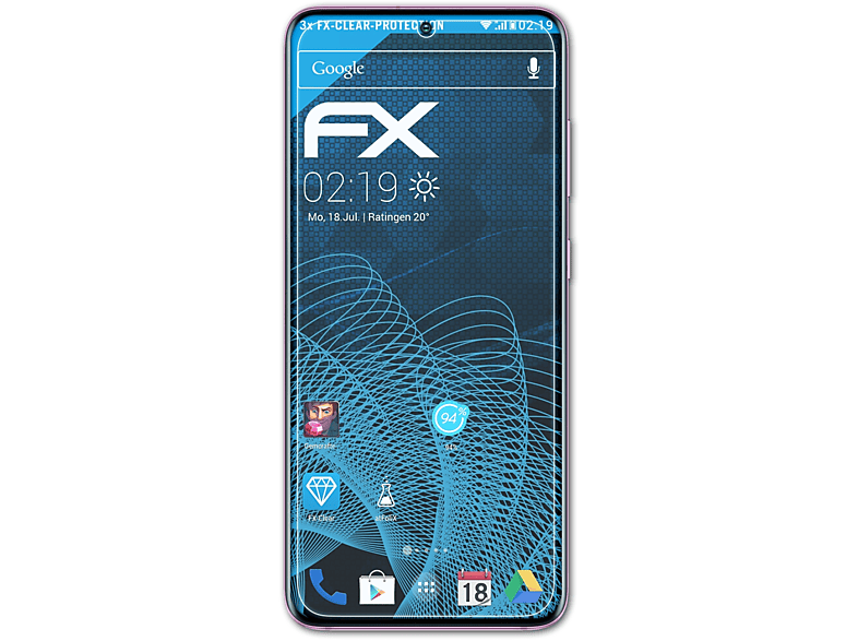 ATFOLIX 3x FX-Clear Displayschutz(für Samsung Galaxy S20)