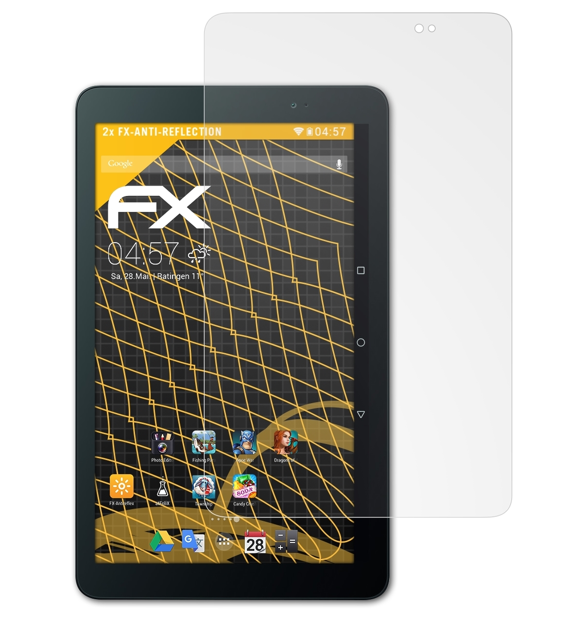 ATFOLIX 2x MediaPad Displayschutz(für T1 Huawei 10) FX-Antireflex