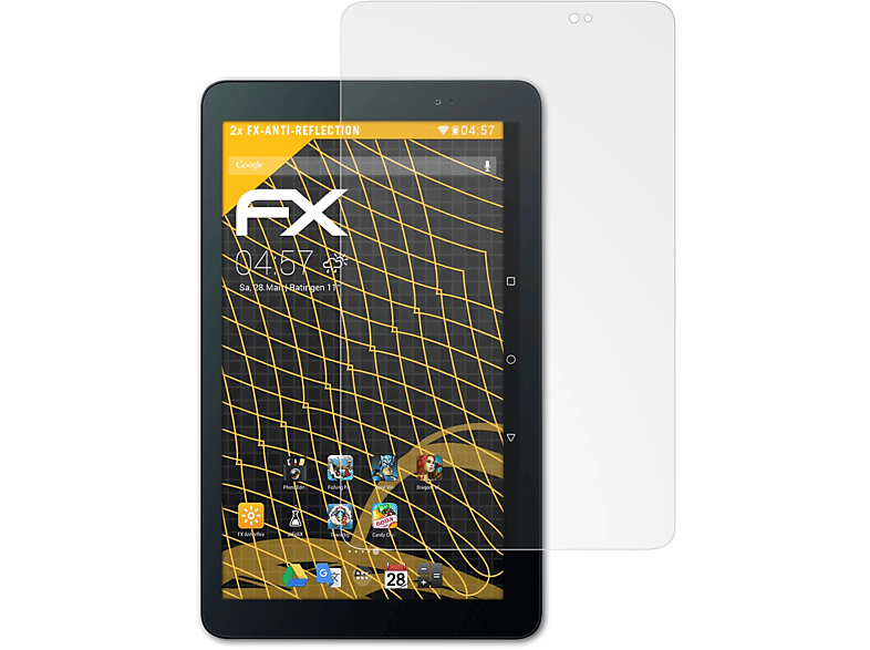 ATFOLIX 2x FX-Antireflex Displayschutz(für Huawei 10) T1 MediaPad
