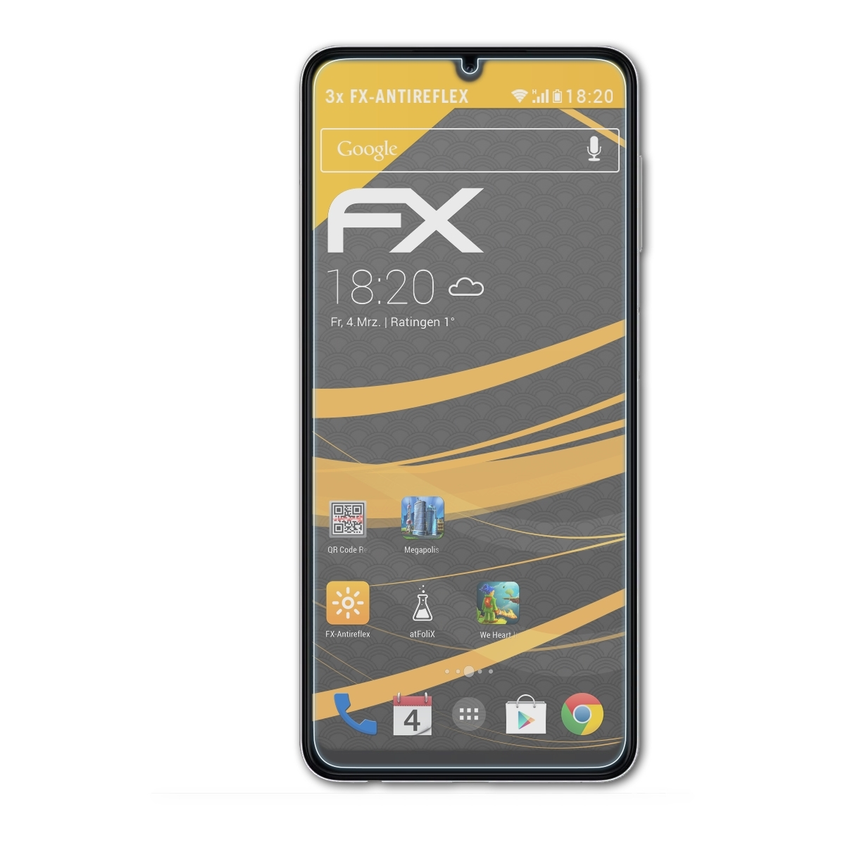 ATFOLIX 3x FX-Antireflex 4G) Samsung Displayschutz(für Galaxy A22