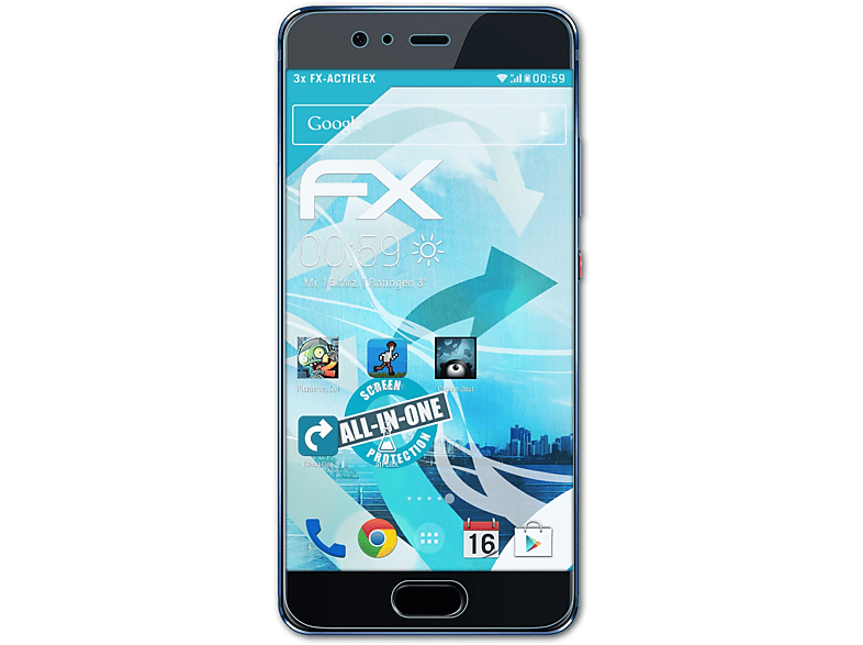 ATFOLIX 3x FX-ActiFleX Displayschutz(für Huawei P10)