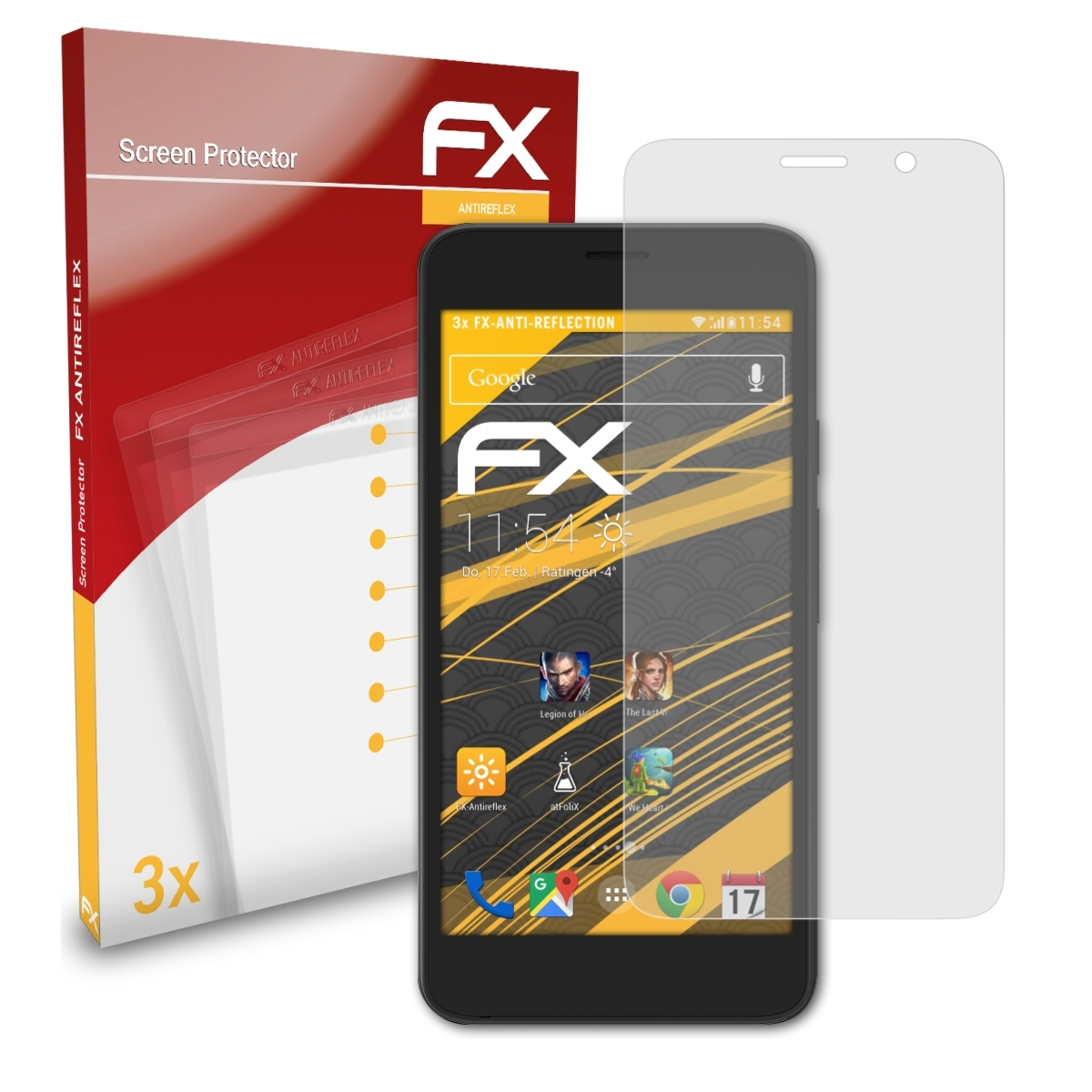 ATFOLIX 3x FX-Antireflex Displayschutz(für Access Archos 55 3G)
