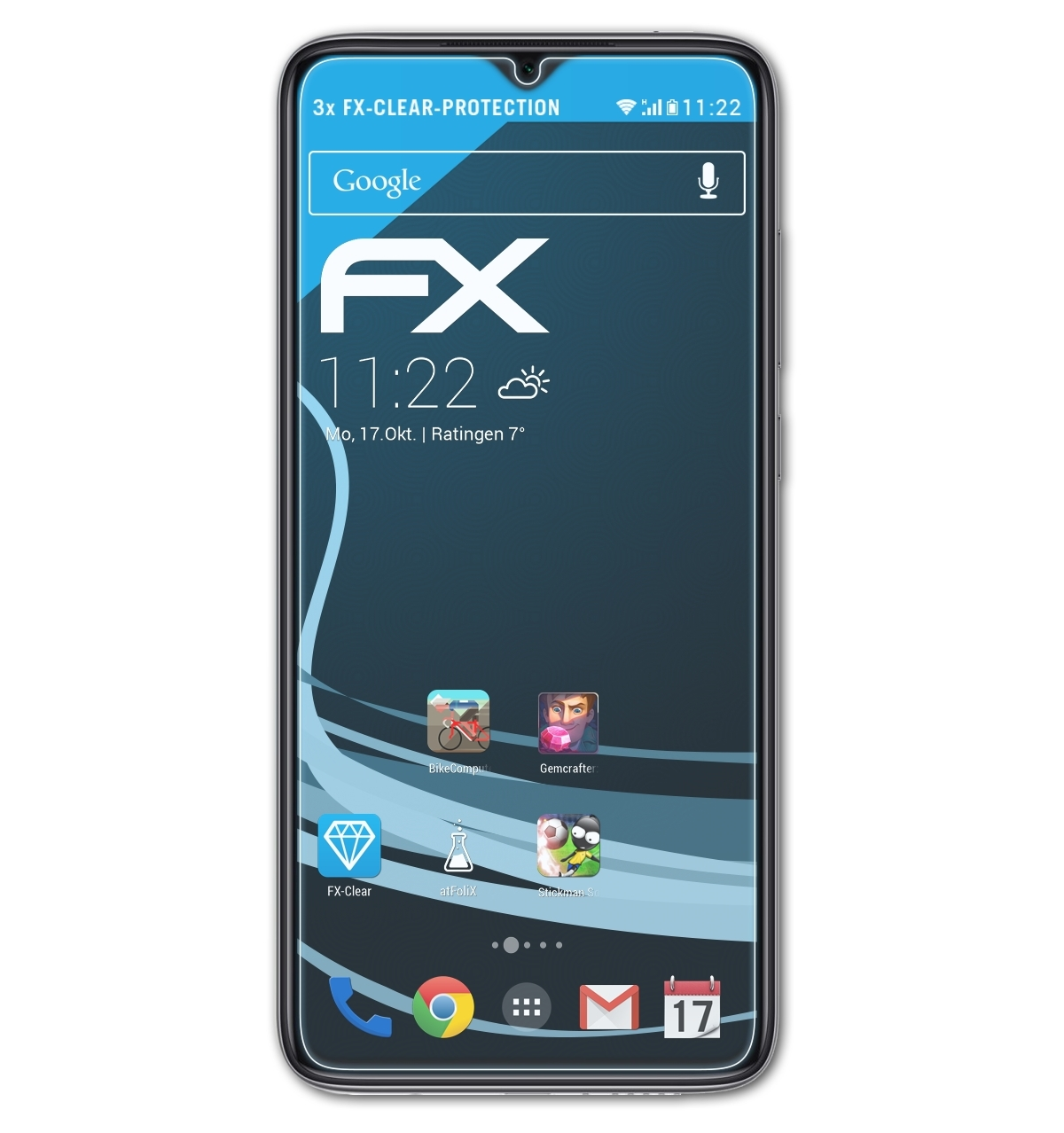 ATFOLIX 3x FX-Clear Pro) Xiaomi 8 Redmi Note Displayschutz(für
