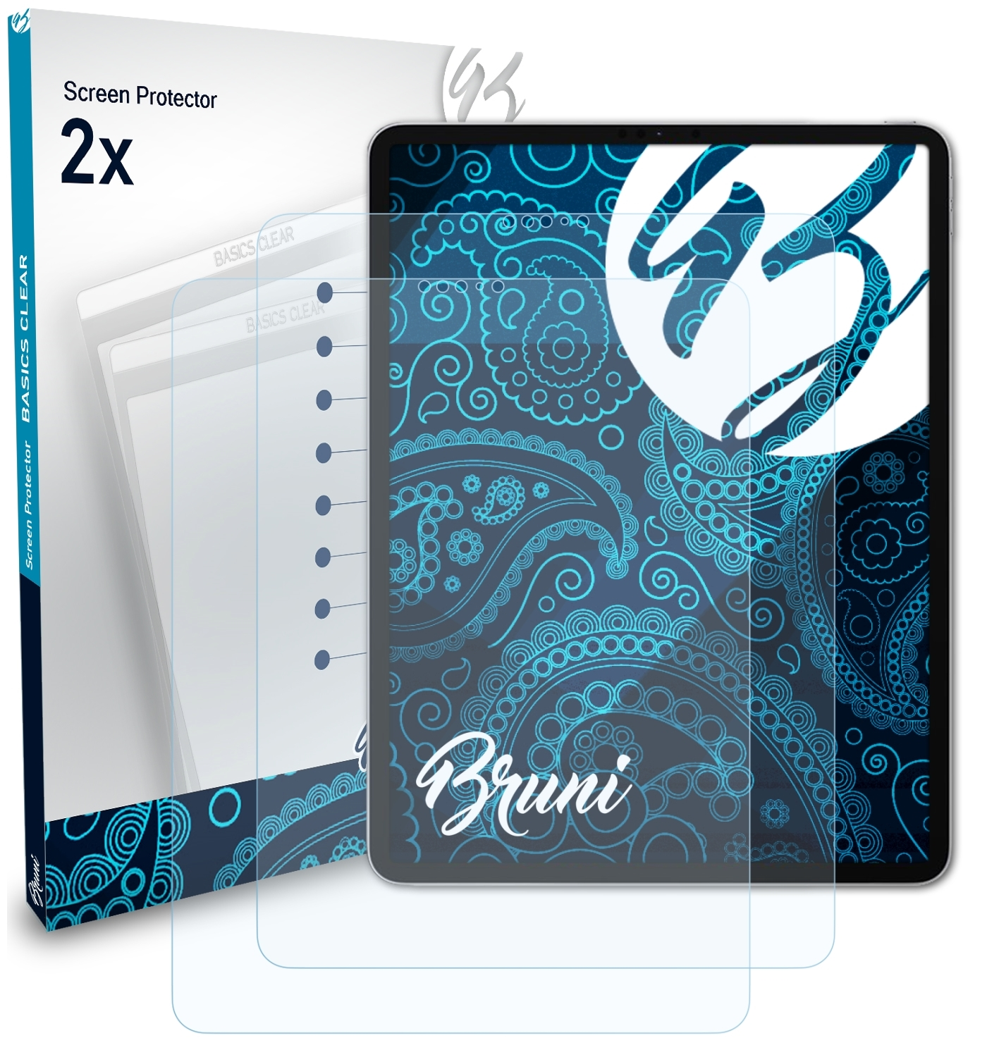 Schutzfolie(für Apple Basics-Clear Pro (2021)) BRUNI iPad 2x 12,9
