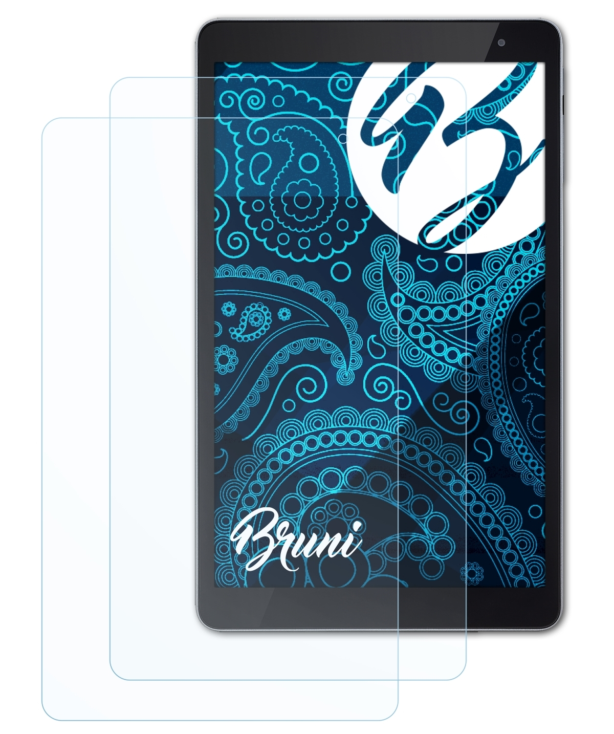 BRUNI 2x Basics-Clear Schutzfolie(für Vodafone Prime 6) Tab